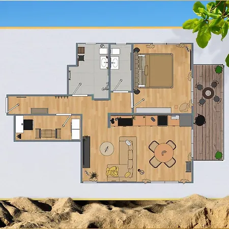 Apartment Blaubarschbude Ostseebad Kölpinsee